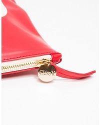 Clare Vivier Oui Flat Clutch In Red