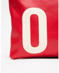 Clare Vivier Oui Flat Clutch In Red