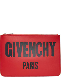 Givenchy Red Medium Logo Pouch