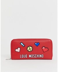 Love Moschino Zip Around Purse With Graphic Motif