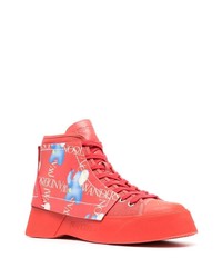 JW Anderson Logo Print High Top Sneakers