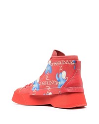 JW Anderson Logo Print High Top Sneakers