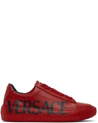 Versace Red Greca Logo Sneakers