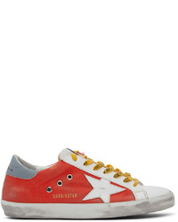 Golden Goose White Red Super Star Sneakers