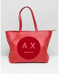 Armani Exchange Ax Face Logo Tote Bag