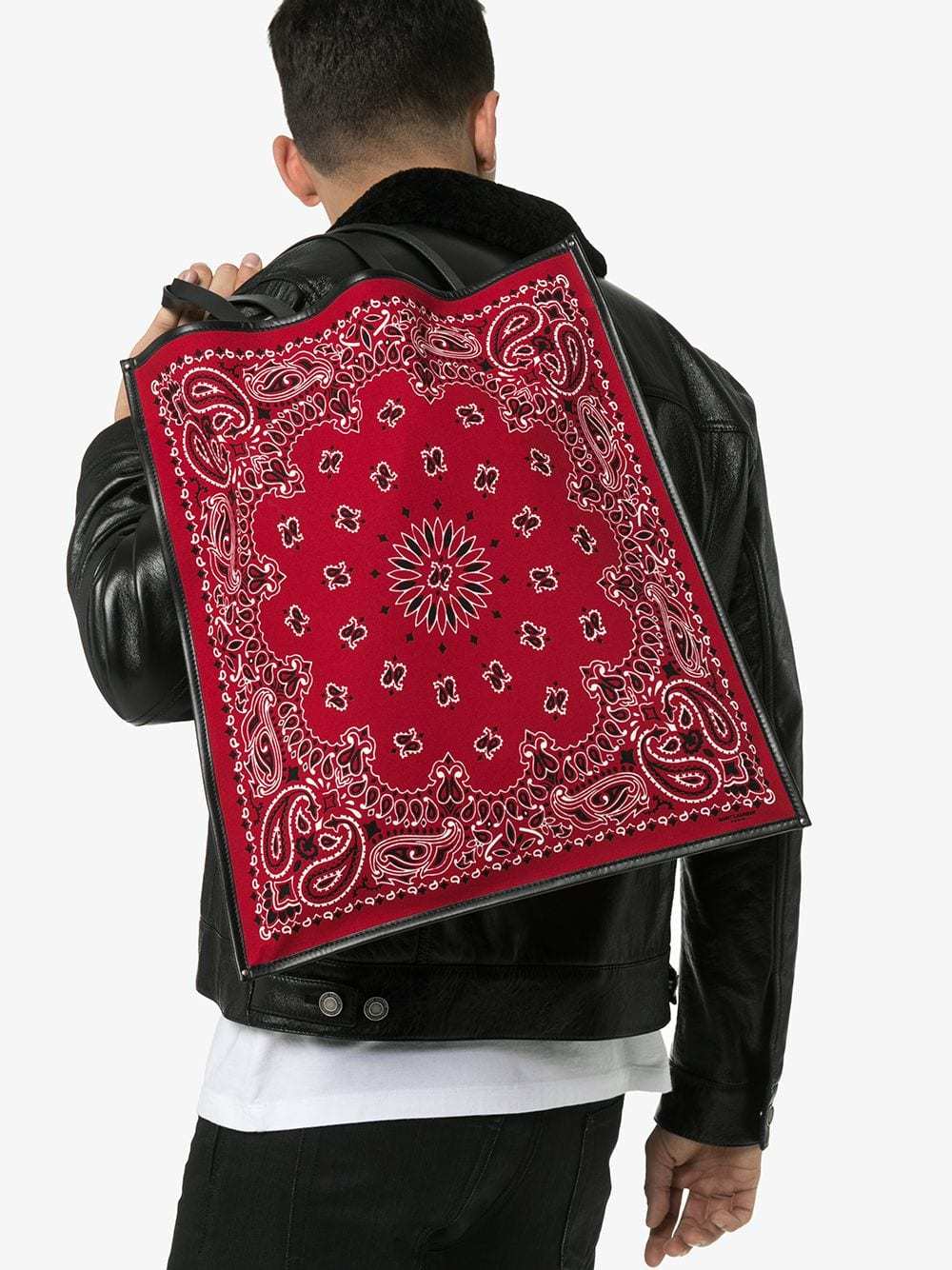 Ysl red bandana discount bag