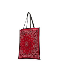 Saint Laurent Red Bandana Rectangular Tote Bag