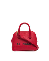 Balenciaga Red Ville Xxs Leather Bag