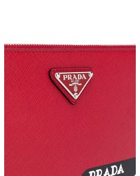 Prada Printed Saffiano Leather Pouch