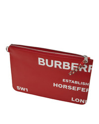 Burberry Red Horseferry Print Zip Pouch