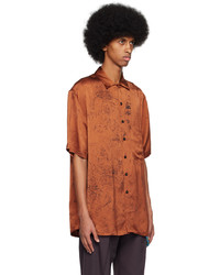 Song For The Mute Orange Spread Collar Shirt