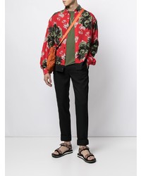 UNDERCOVE R Graphic Print Patchwork Shirt