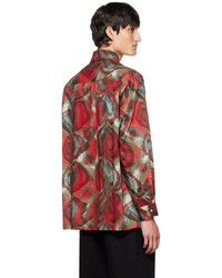 Lemaire Red Twisted Shirt