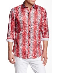 Suslo Couture Long Sleeve Printed Slim Fit Shirt