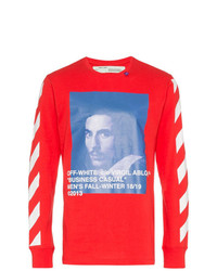 Off-White Bernini Diagonal Stripe Print T Shirt