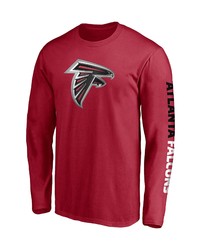 FANATICS Branded Red Atlanta Falcons Front Runner Long Sleeve T Shirt