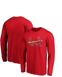 FANATICS Branded Red St Louis Cardinals Official Wordmark Long Sleeve T Shirt