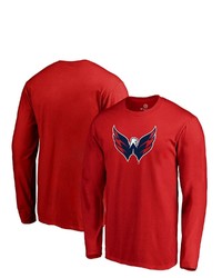 FANATICS Branded Red Washington Capitals Primary Team Logo Long Sleeve T Shirt At Nordstrom
