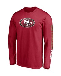 FANATICS Branded Scarlet San Francisco 49ers Front Runner Long Sleeve T Shirt