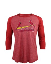 Majestic Threads Kolten Wong Red St Louis Cardinals Tri Blend 34 Sleeve Raglan Name Number T Shirt