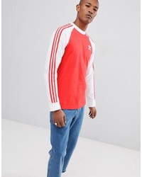 adidas Originals Long Sleeve Top In Red Dh5796