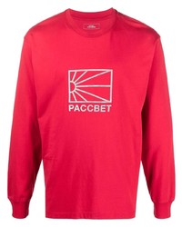 PACCBET Metallic Logo Long Sleeve T Shirt