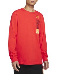Nike Mountainside Long Sleeve T Shirt In Chile Redpollen At Nordstrom