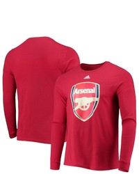 adidas Red Arsenal Primary Logo Amplifier Long Sleeve T Shirt At Nordstrom