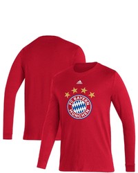 adidas Red Bayern Munich Primary Logo Amplifier Long Sleeve T Shirt At Nordstrom