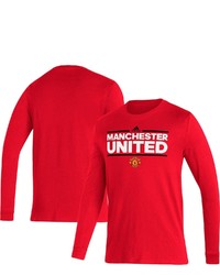 adidas Red Manchester United Lockup Long Sleeve T Shirt At Nordstrom