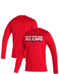 adidas Red Washington Capitals Dassler Roready Creator Long Sleeve T Shirt