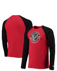 New Era Redblack Atlanta Falcons League Raglan Long Sleeve T Shirt
