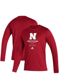 adidas Scarlet Nebraska Huskers Sideline Locker Tag Creator Roready Long Sleeve T Shirt At Nordstrom