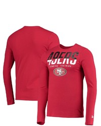 New Era Scarlet San Francisco 49ers Combine Authentic Split Line Long Sleeve T Shirt At Nordstrom