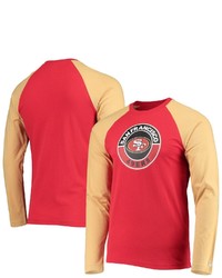 New Era Scarletgold San Francisco 49ers League Raglan Long Sleeve T Shirt