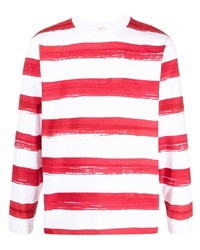 FURSAC Stripe Print Long Sleeve T Shirt