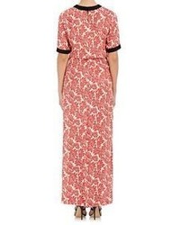 Ungaro Emanuel Abstract Leaf Maxi Dress Red