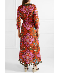 Rhode Resort Lena Tasseled Printed Cotton Voile Maxi Dress