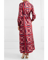 Valentino Printed Silk Charmeuse Midi Dress