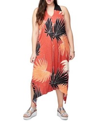 Rachel Roy Rachel Palm Print Easy Maxi Dress
