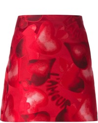Valentino Heart Print Mini Skirt