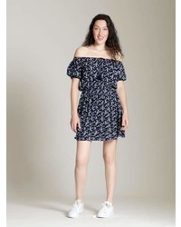 Gap Off Shoulder Short Sleeve Floral Print Dress