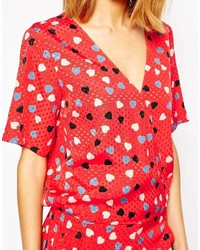 See by Chloe See By Chlo Romper In Heart Print