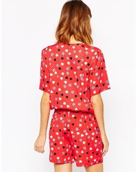 See by Chloe See By Chlo Romper In Heart Print