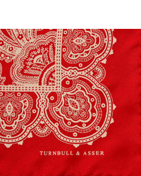 Turnbull & Asser Paisley Silk Pocket Square