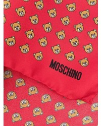 Moschino Teddy Bear Print Pocket Square