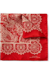 Turnbull & Asser Paisley Silk Pocket Square