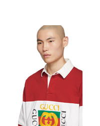 Gucci Red Vintage Rugby Polo