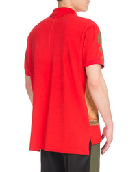 Givenchy Columbian Fit Money Print Polo Shirt Red