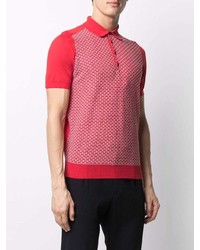 Malo Geometric Print Polo Shirt